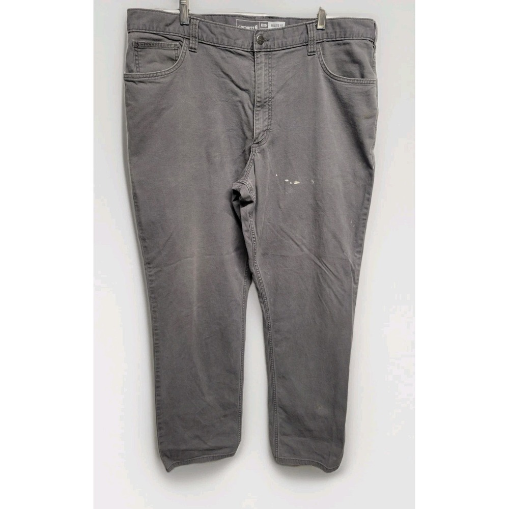 Carhartt Rugged Flex Relaxed Fit Canvas 5-Pocket Pant 40x34 (40x32) Grey *READ*